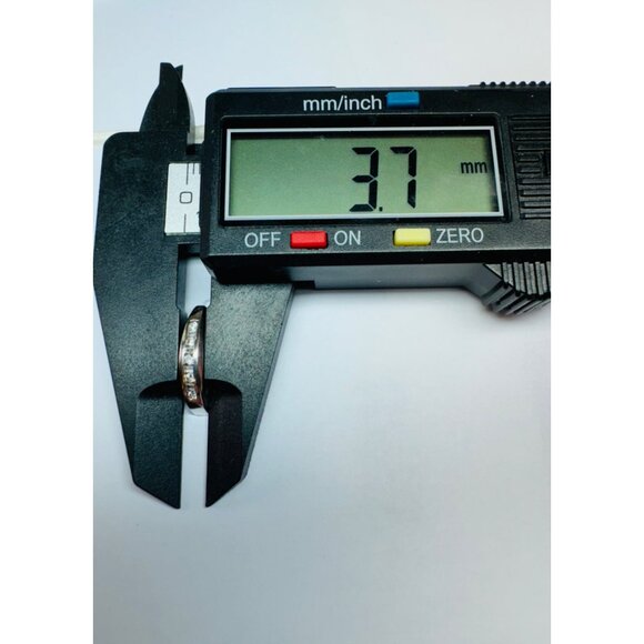 Estate 14k White Gold Channel Set Diamond Hoop Earrings, Small Size Hinged Snap - Picture 12 of 15